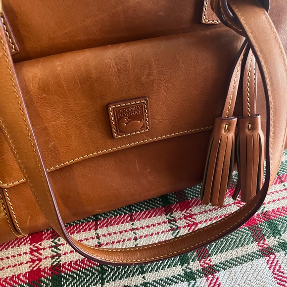 Dooney & Bourke Tan Leather Tote Bag - Picture 2 of 9
